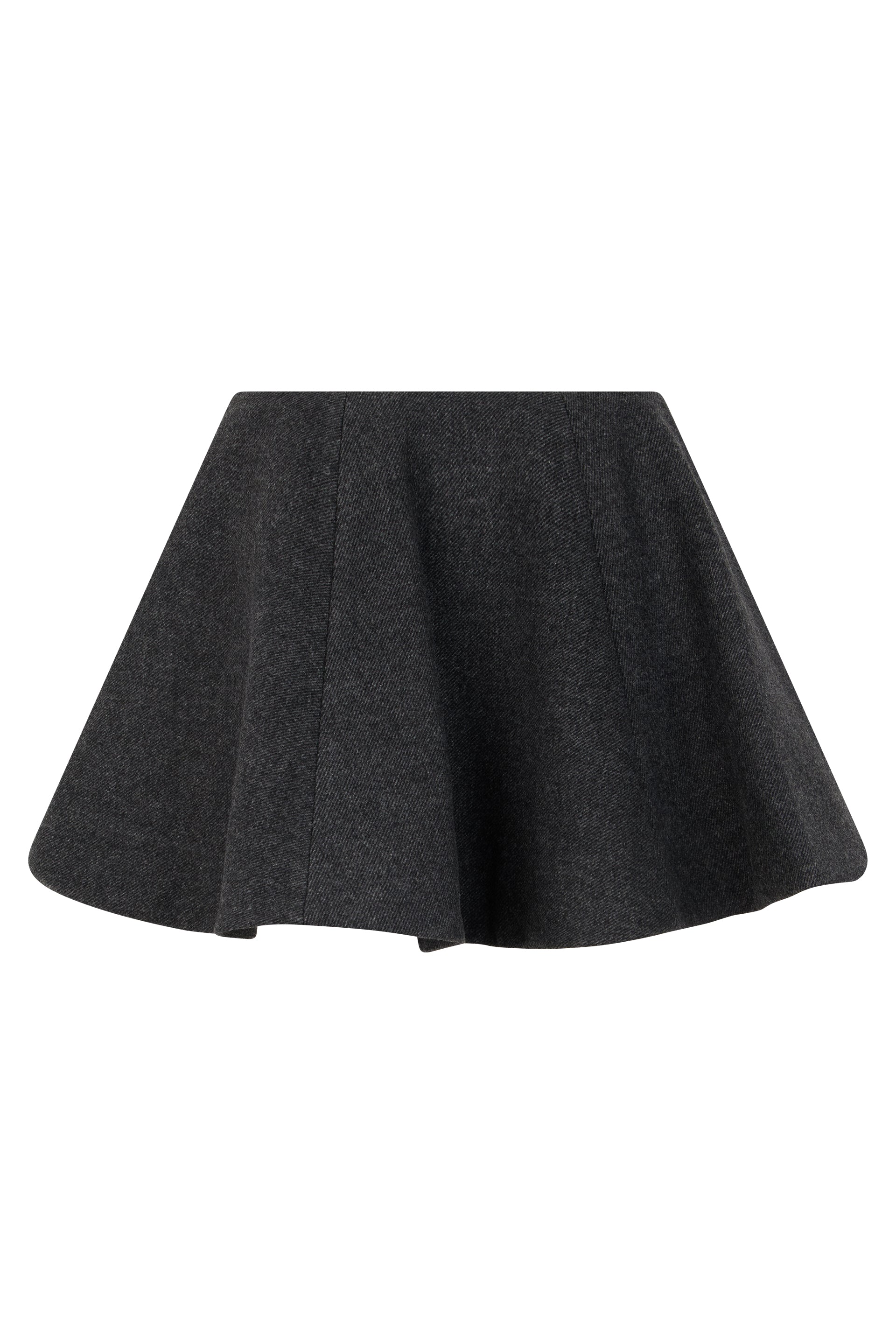 Ganni Wool-blend Flared Skirt — Gray by Ganni