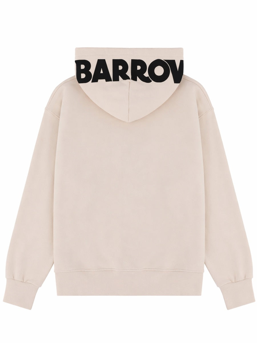 Barrow Oversized Cotton Sweatshirt — Powder, view 2