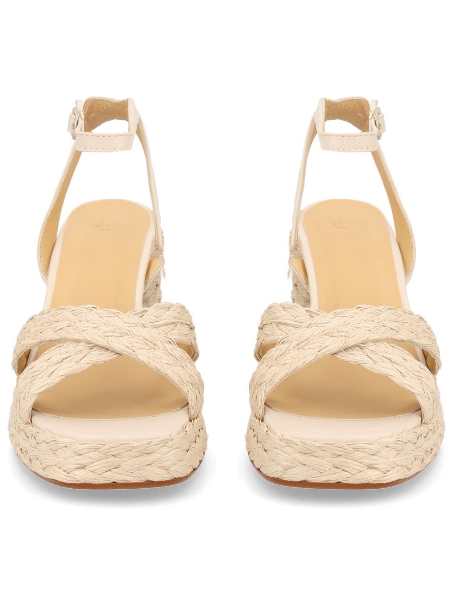 CastañEr Polypropylene Raffia Sandal — Ivory by Castaner