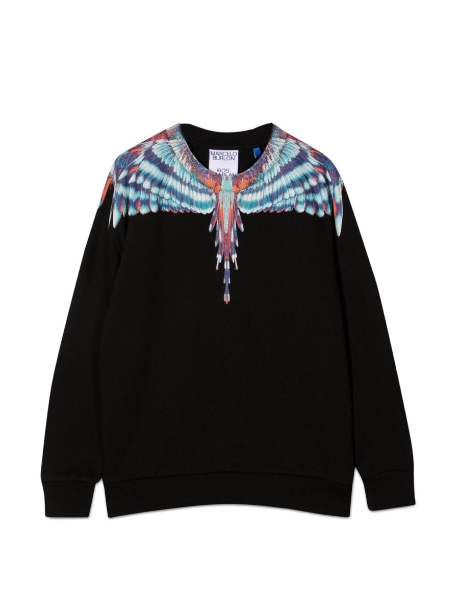 Marcelo Burlon County Of Milan Crewneck Sweater — Black, view 4