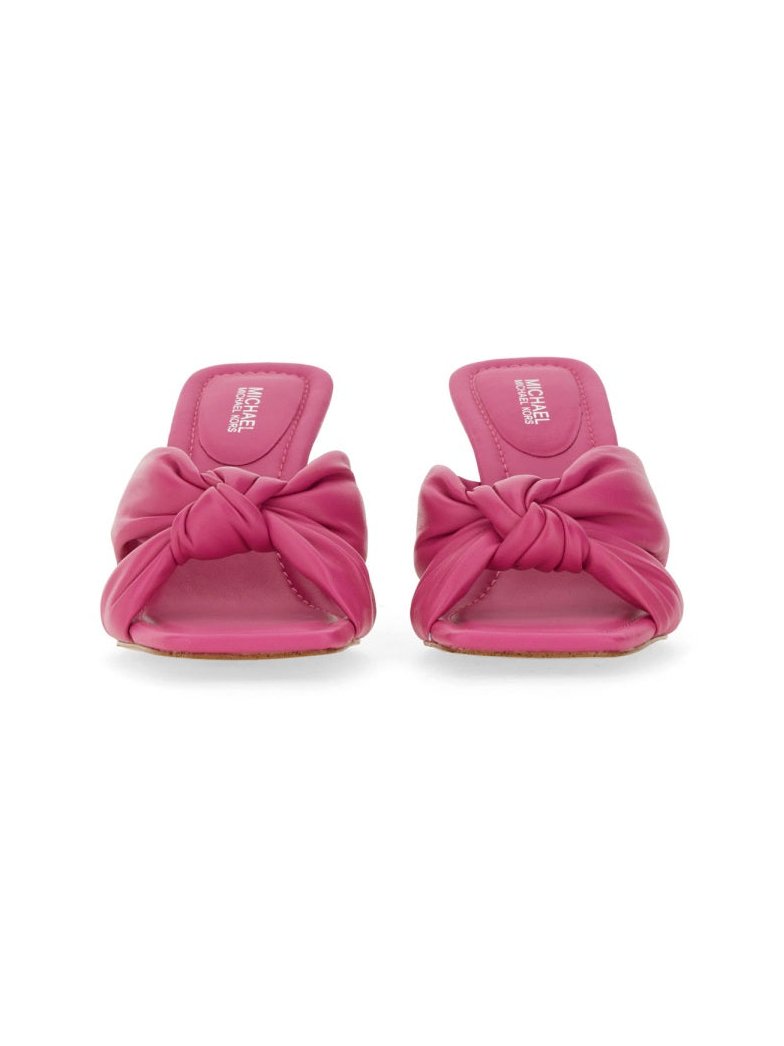 Michael Michael Kors Sheep Leather Sandals — Pink, view 3