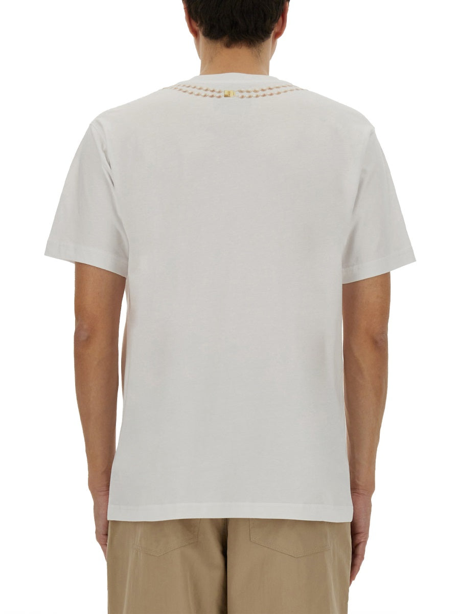 Moschino Logo-Print Cotton T-Shirt — White by Moschino