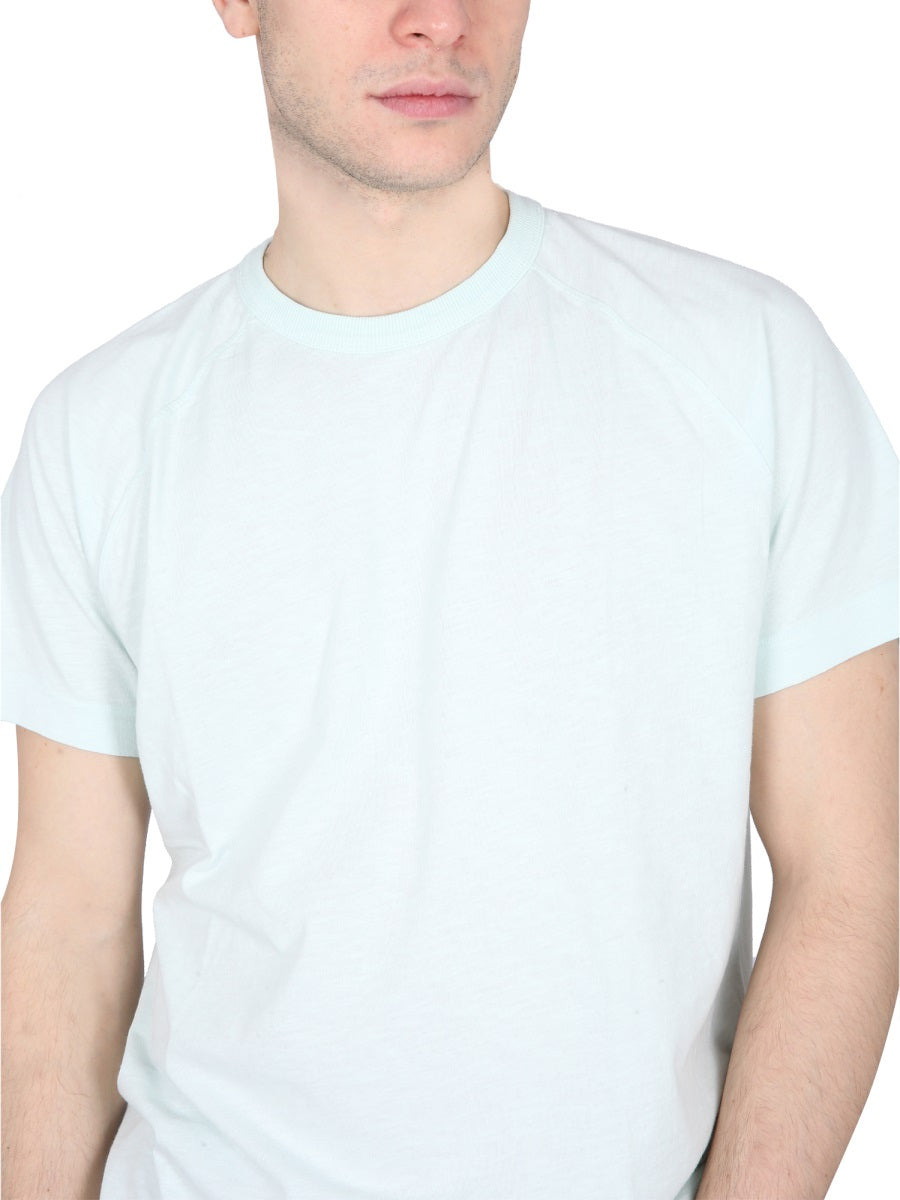 Ymc Television Graphic Organic Cotton T-shirt — Blue, view 4