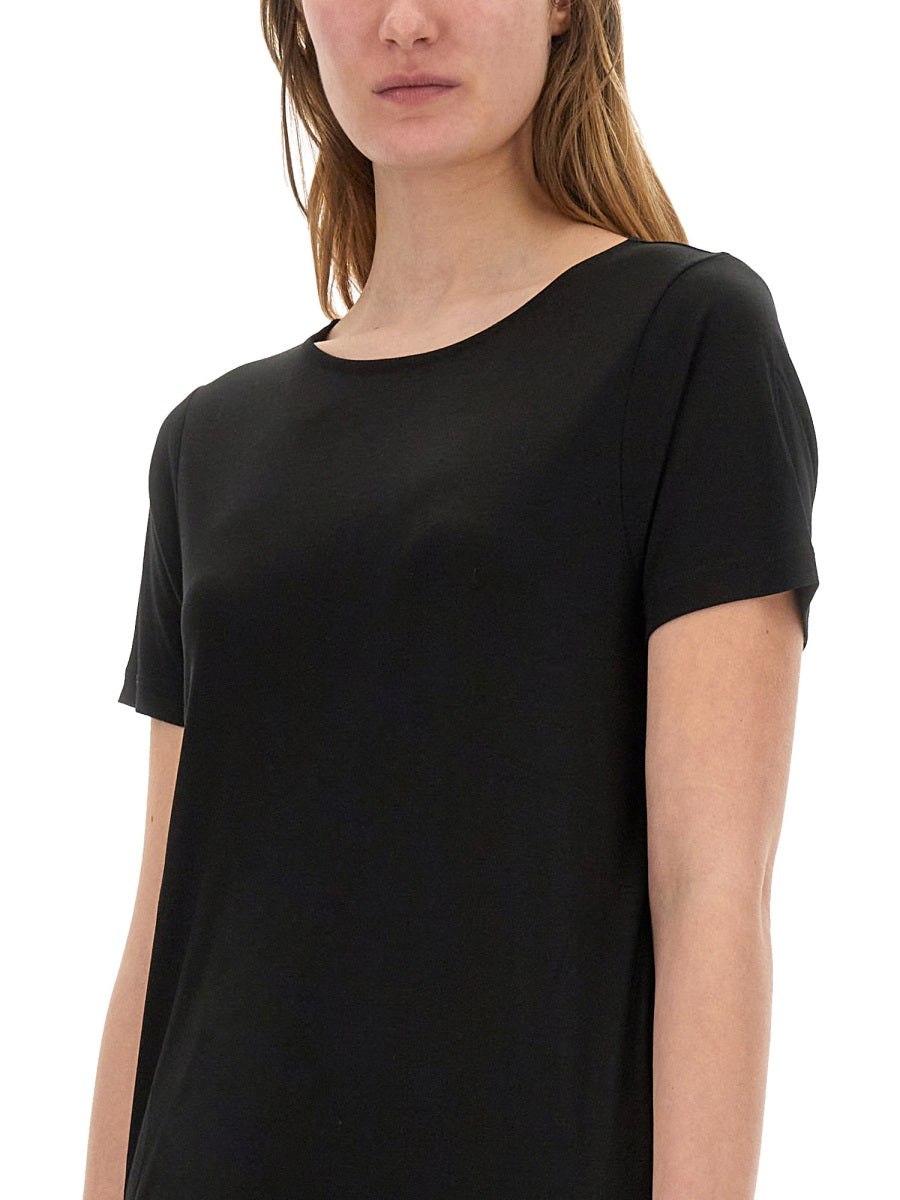 Fay Viscose Elastane T-Shirt — Black, view 2