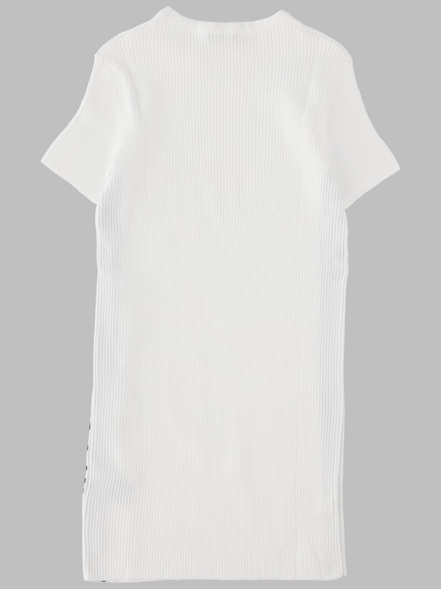 Balmain Logo-Embroidered Cotton Dress — White, view 2