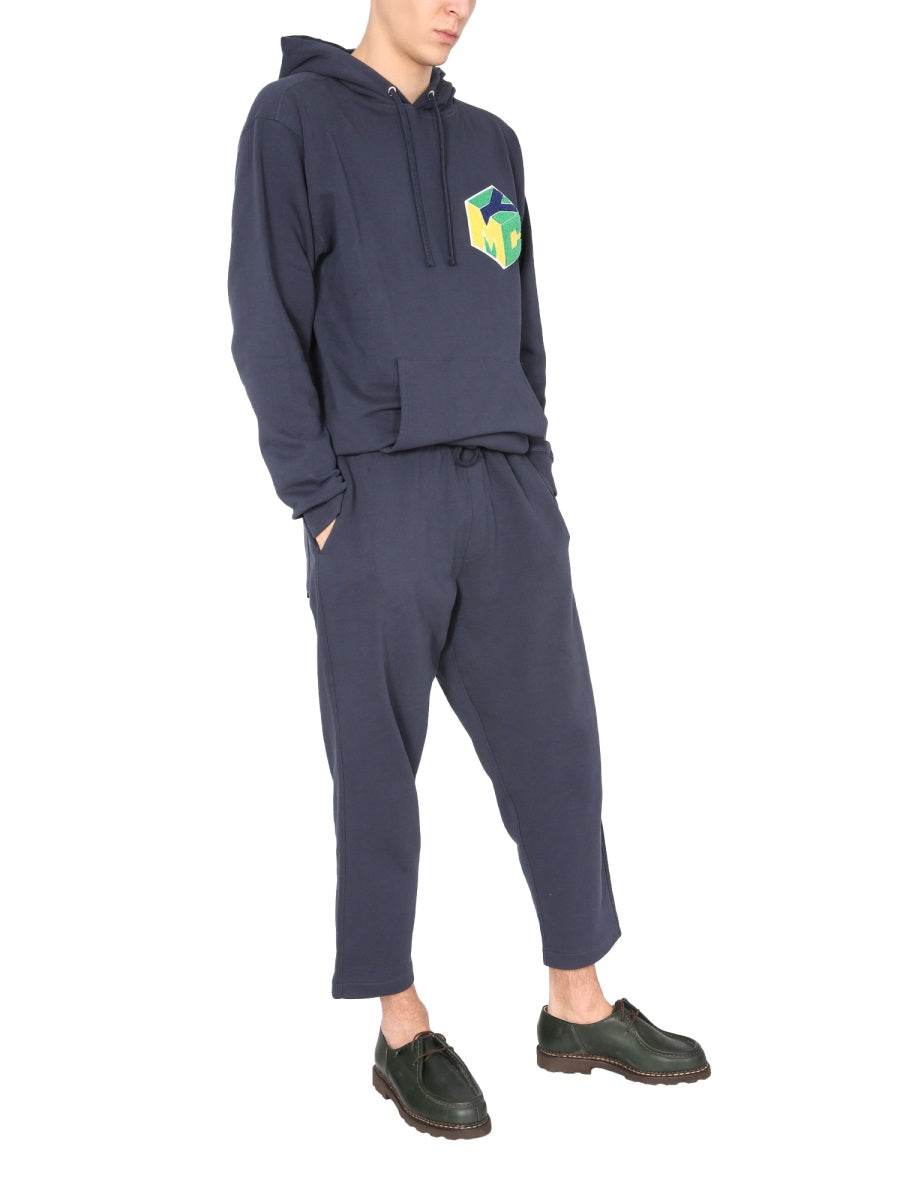 Ymc Hooded Cotton Sweatshirt — Blue, view 3