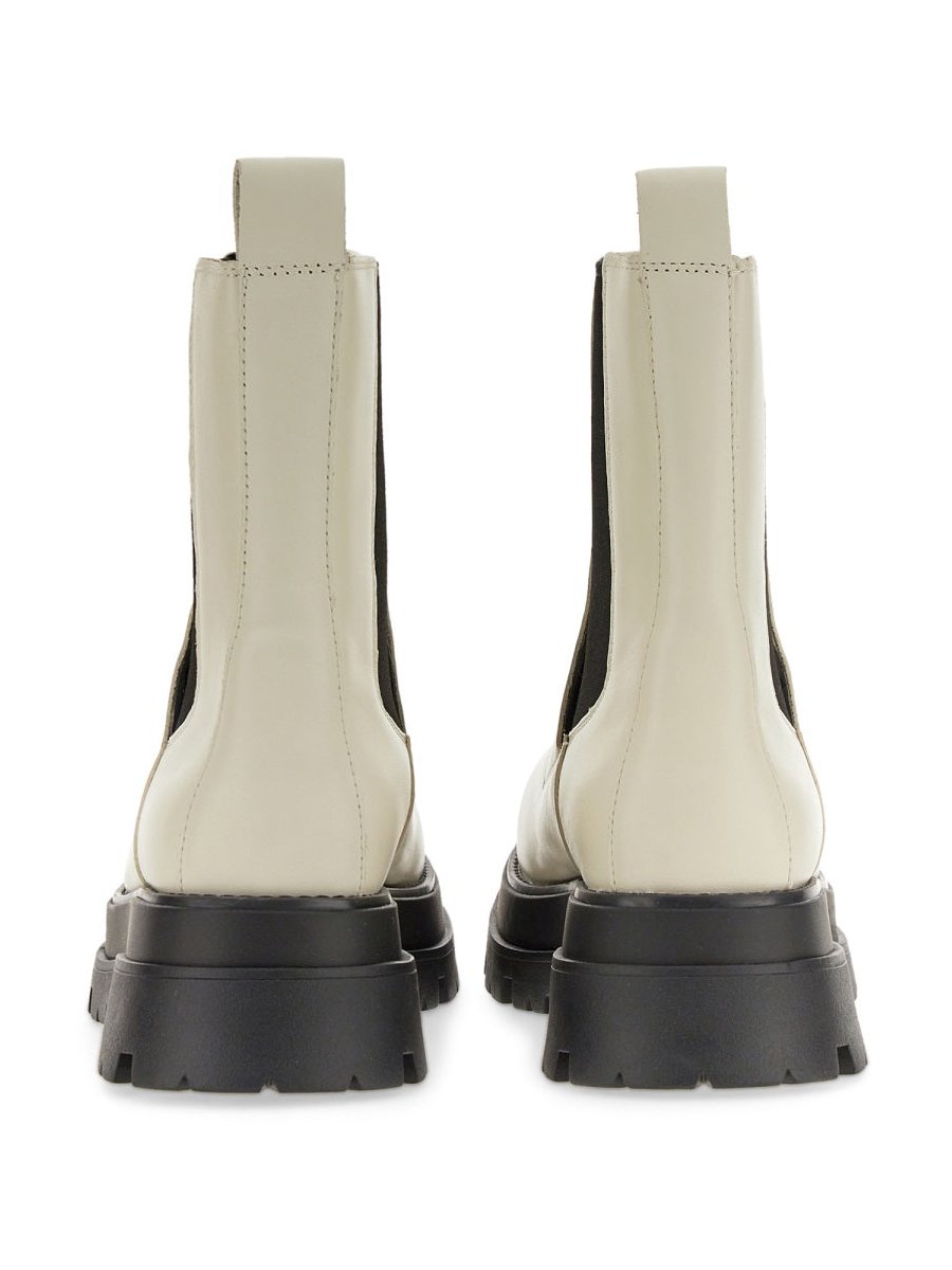 Ash Leather Boot — White, view 2