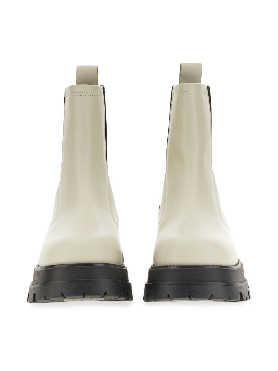 Ash Leather Boot — White, view 3