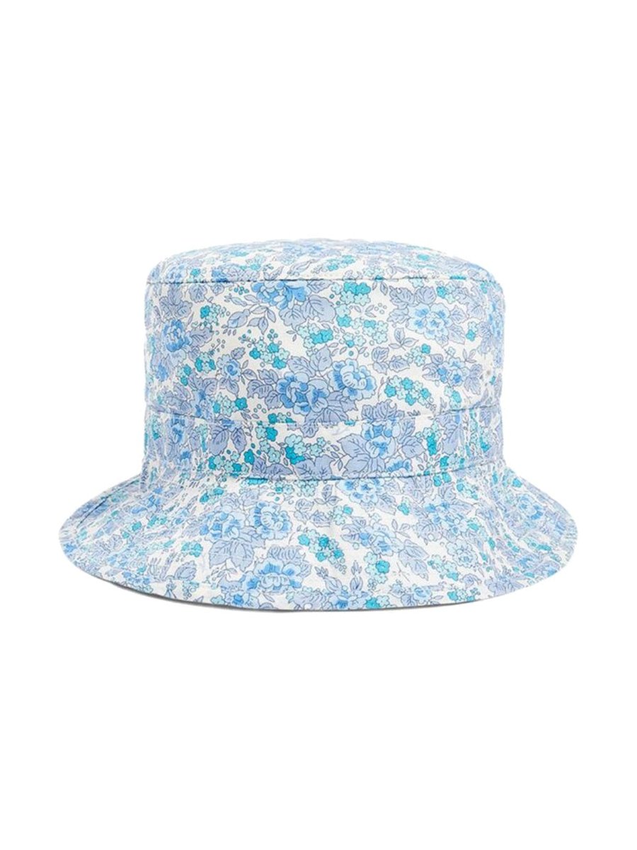 Bonpoint S05ZACW00001K_510A Cotton Sun Hat — Blue by Bonpoint