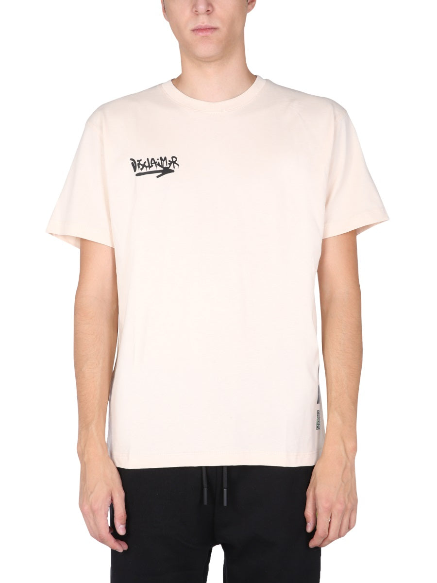 Disclaimer Screen Print T-Shirt — White by Disclaimer