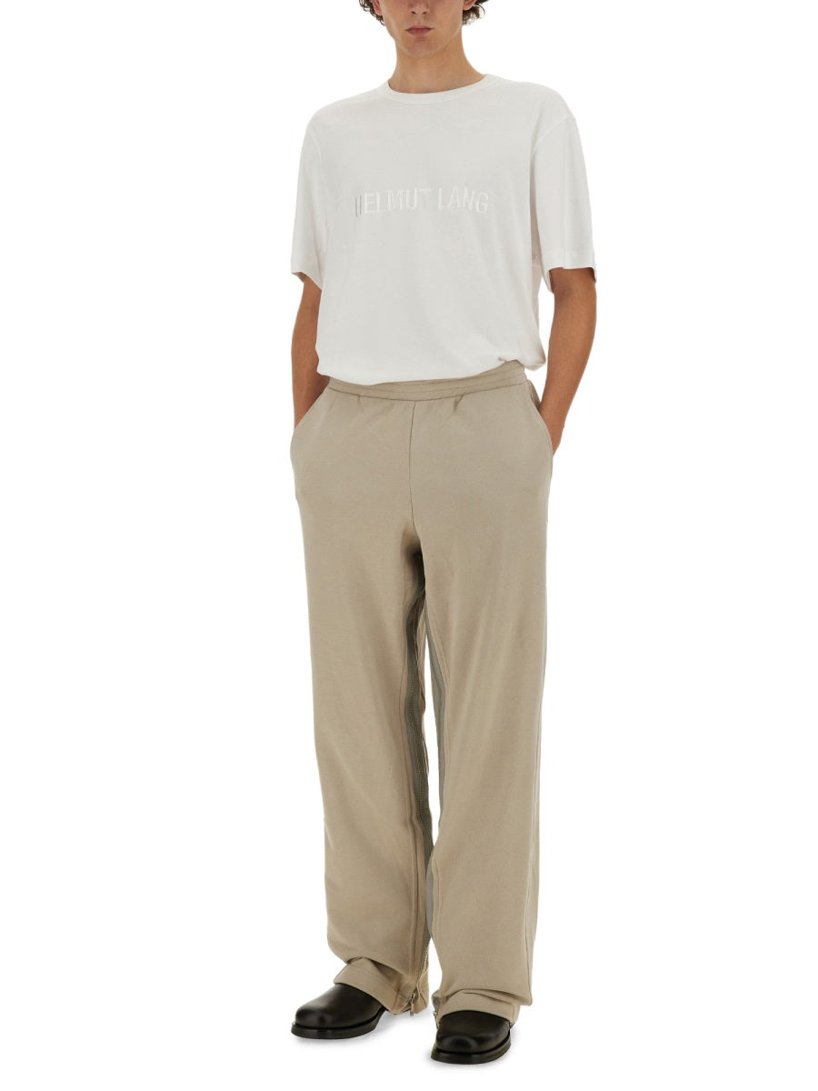 Helmut Lang Logo Cotton T-Shirt — White, view 4