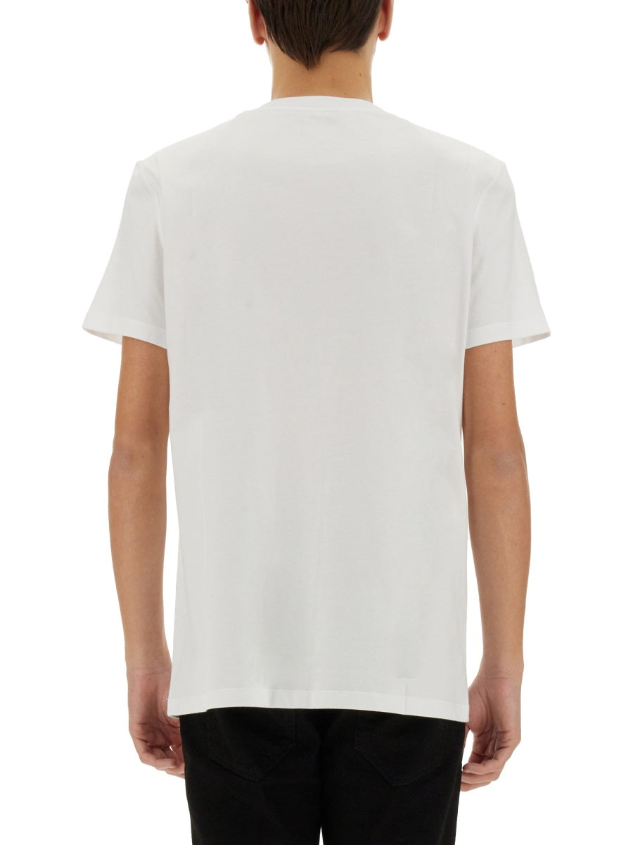 Balmain Logo-Embroidered T-Shirt — White by Balmain
