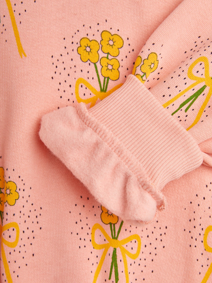 Mini Rodini Winter Flowers All-Over Print Sweatshirt — Pink, view 3