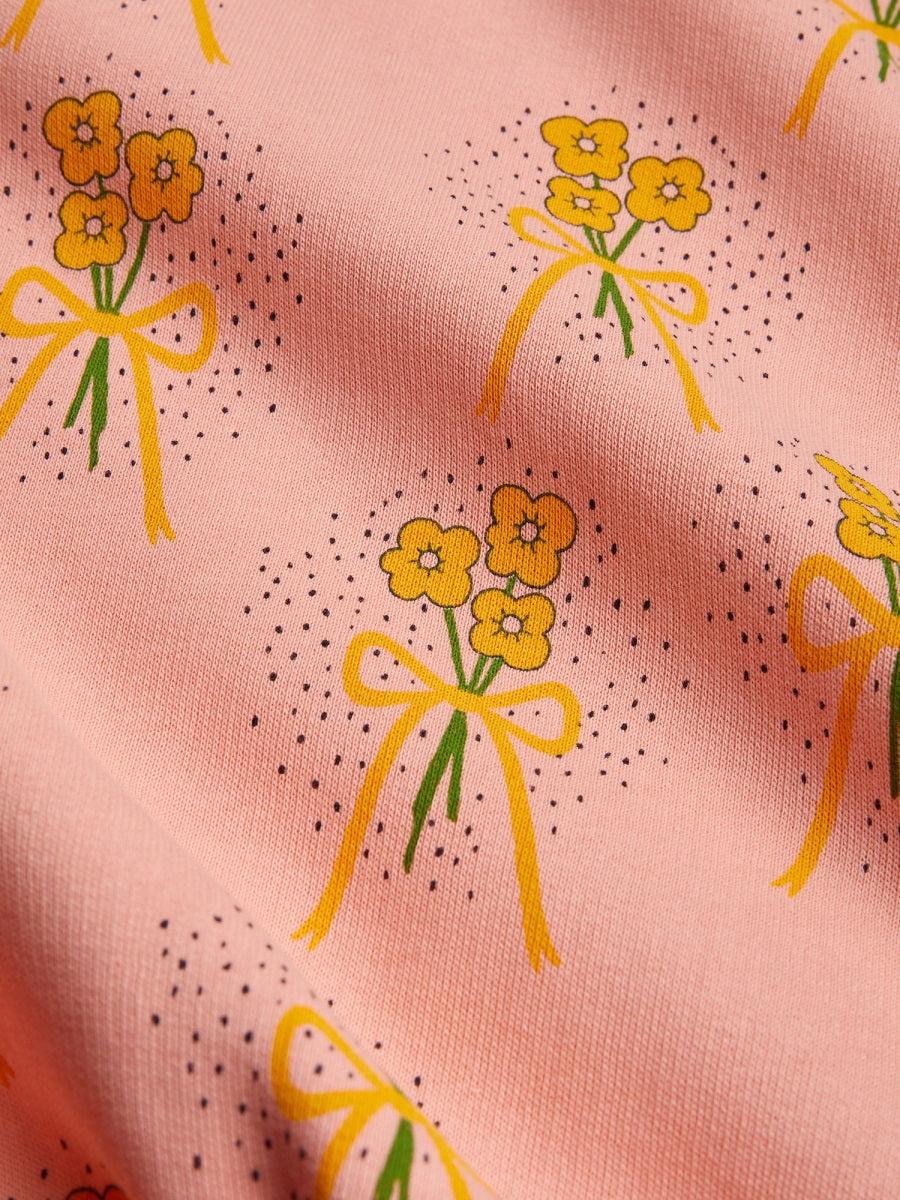 Mini Rodini Winter Flowers All-Over Print Sweatshirt — Pink, view 4