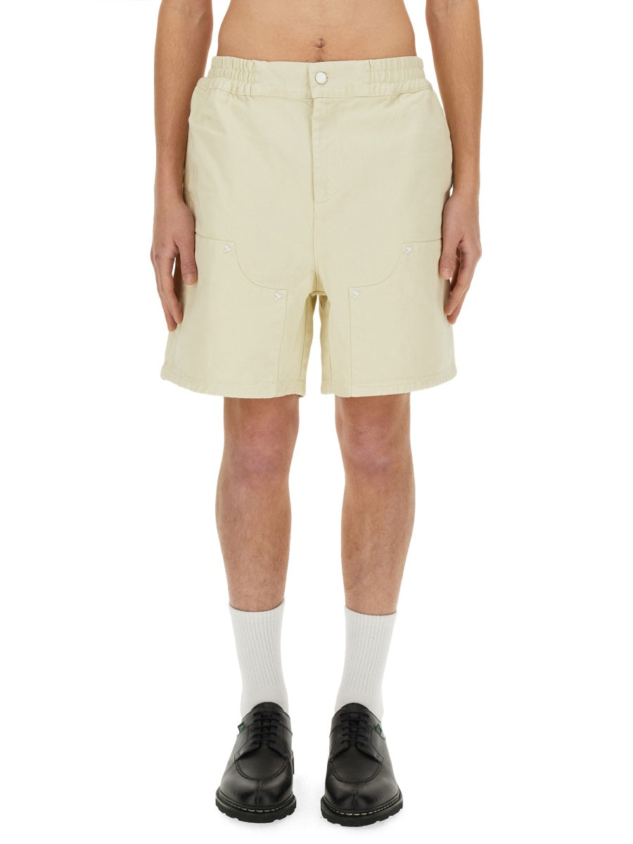 3.Paradis Cotton Twill Shorts — Beige, view 2