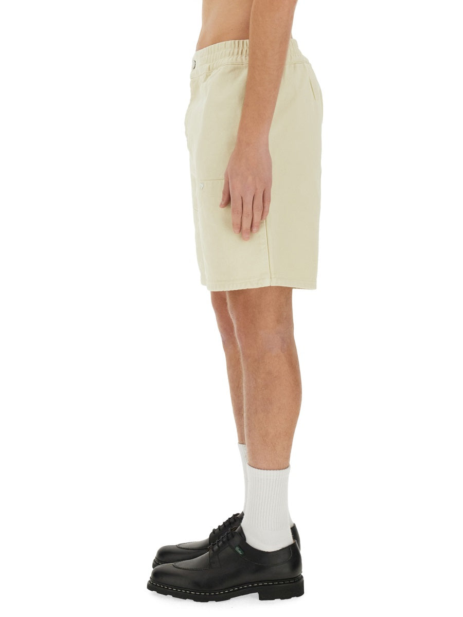 3.Paradis Cotton Twill Shorts — Beige, view 4