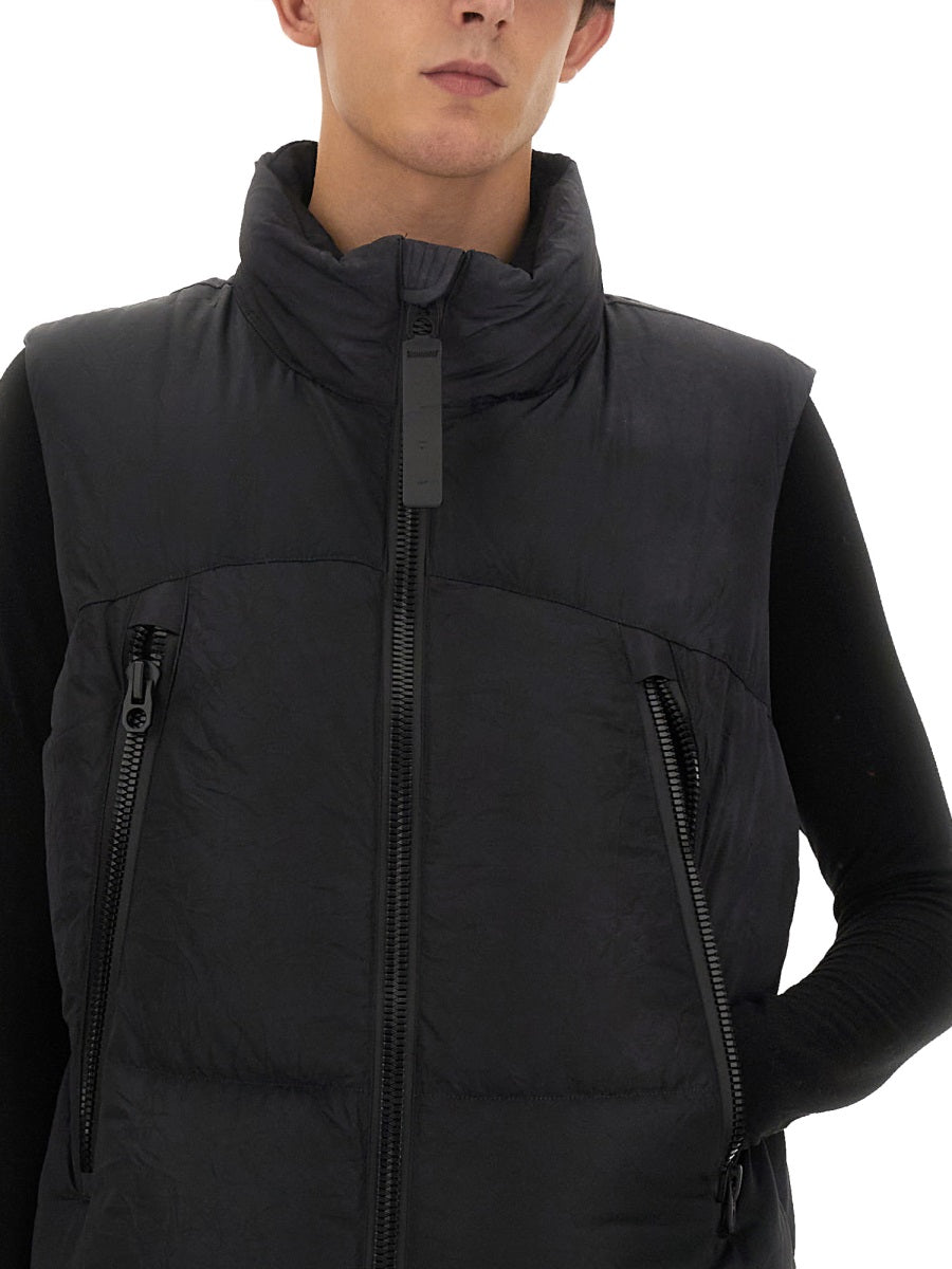 Jg1 Nylon Zip Gilet — Black, view 2