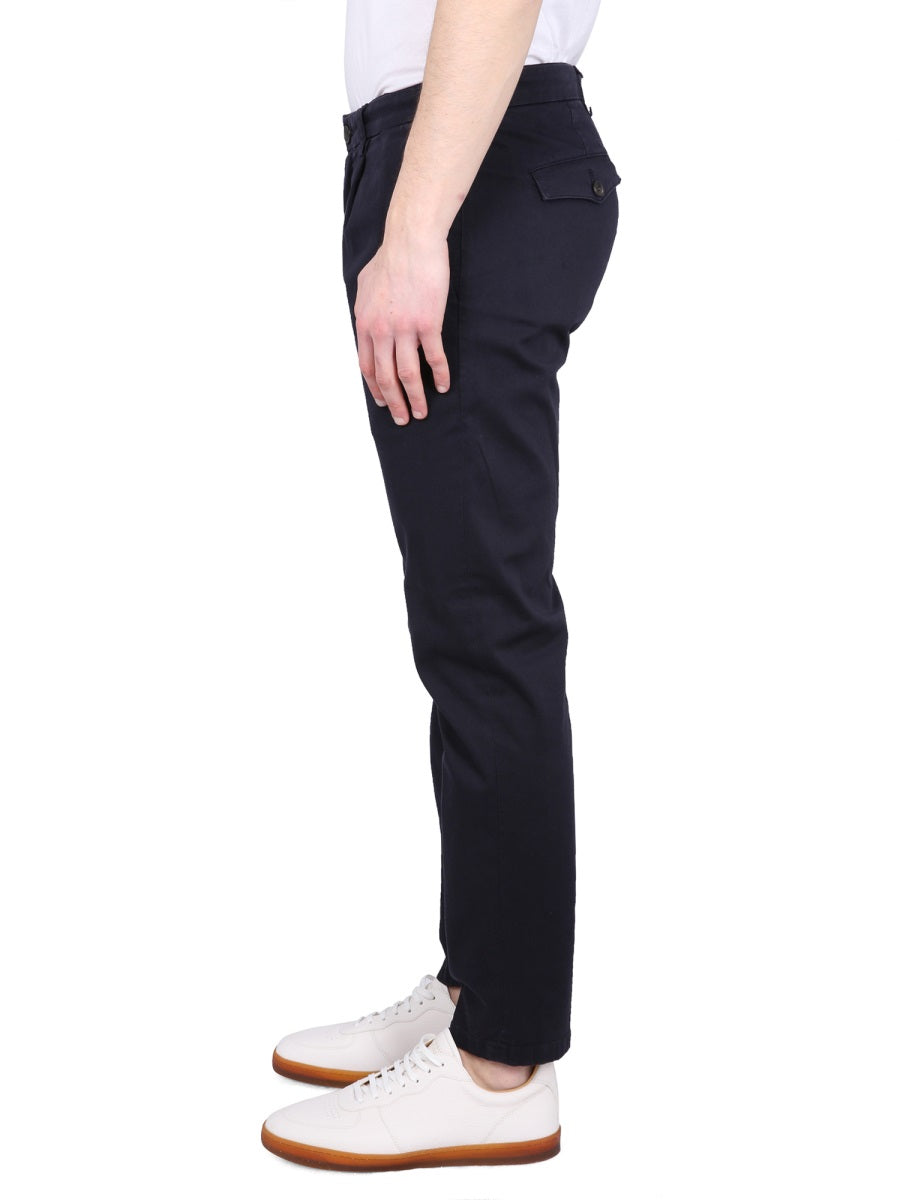 Department 5 Button Closure Chino Pants — Blue, view 2