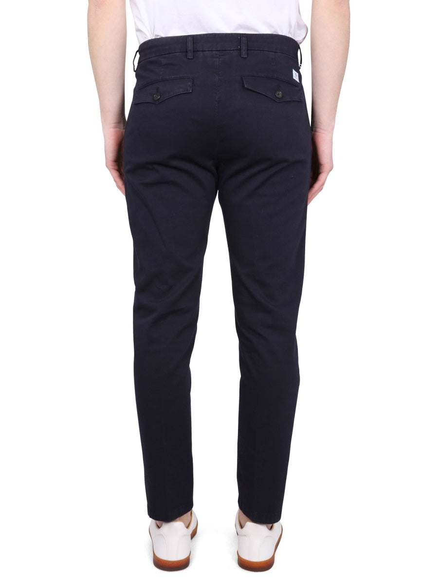 Department 5 Button Closure Chino Pants — Blue, view 4