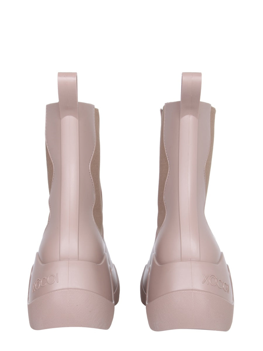 Xocoi Recycled PVC Boots — Brown, view 2