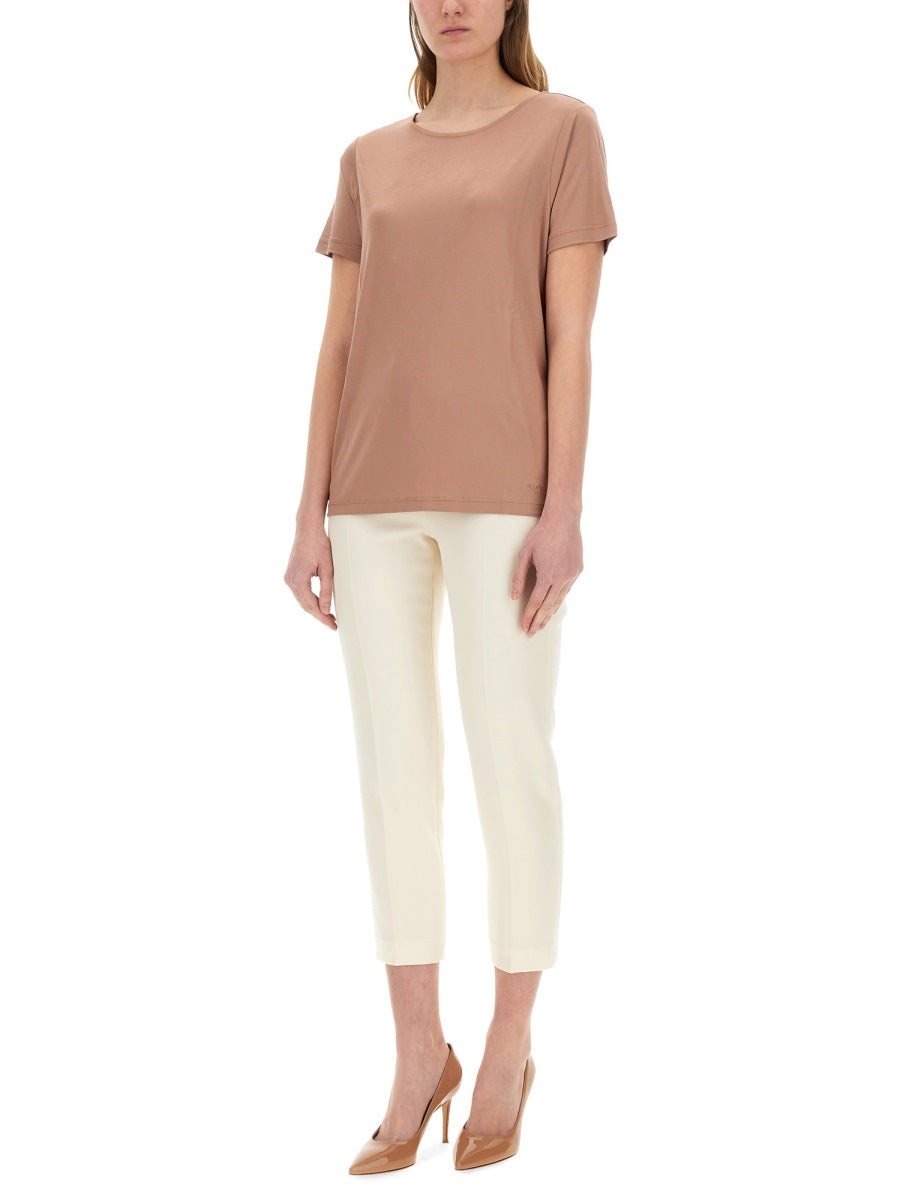 Fay Viscose T-Shirt — Beige, view 4