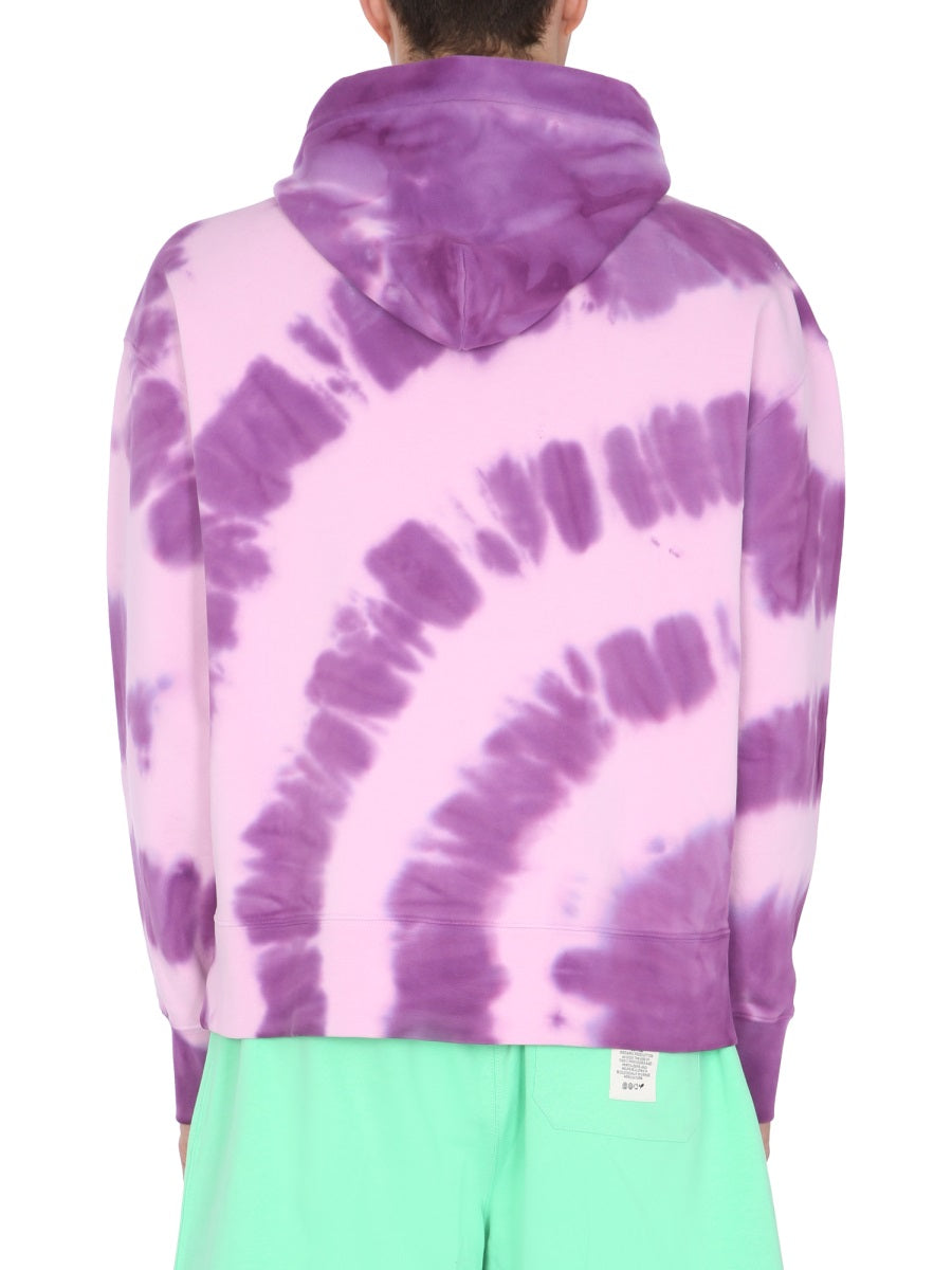MSGM Printed Micro Logo Sweatshirt — Lilac, view 2