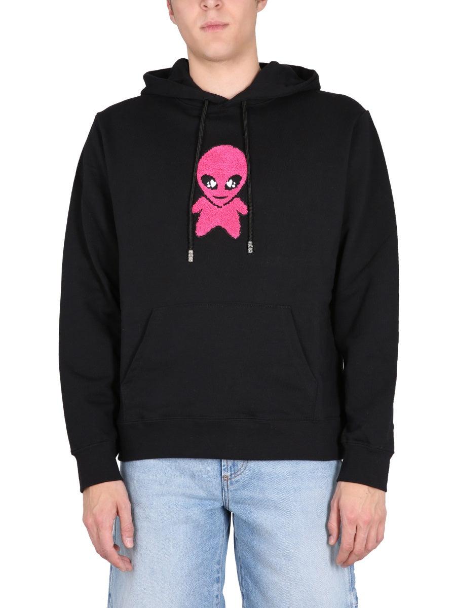 GCDS Wirdo Sweatshirt — Black, view 2