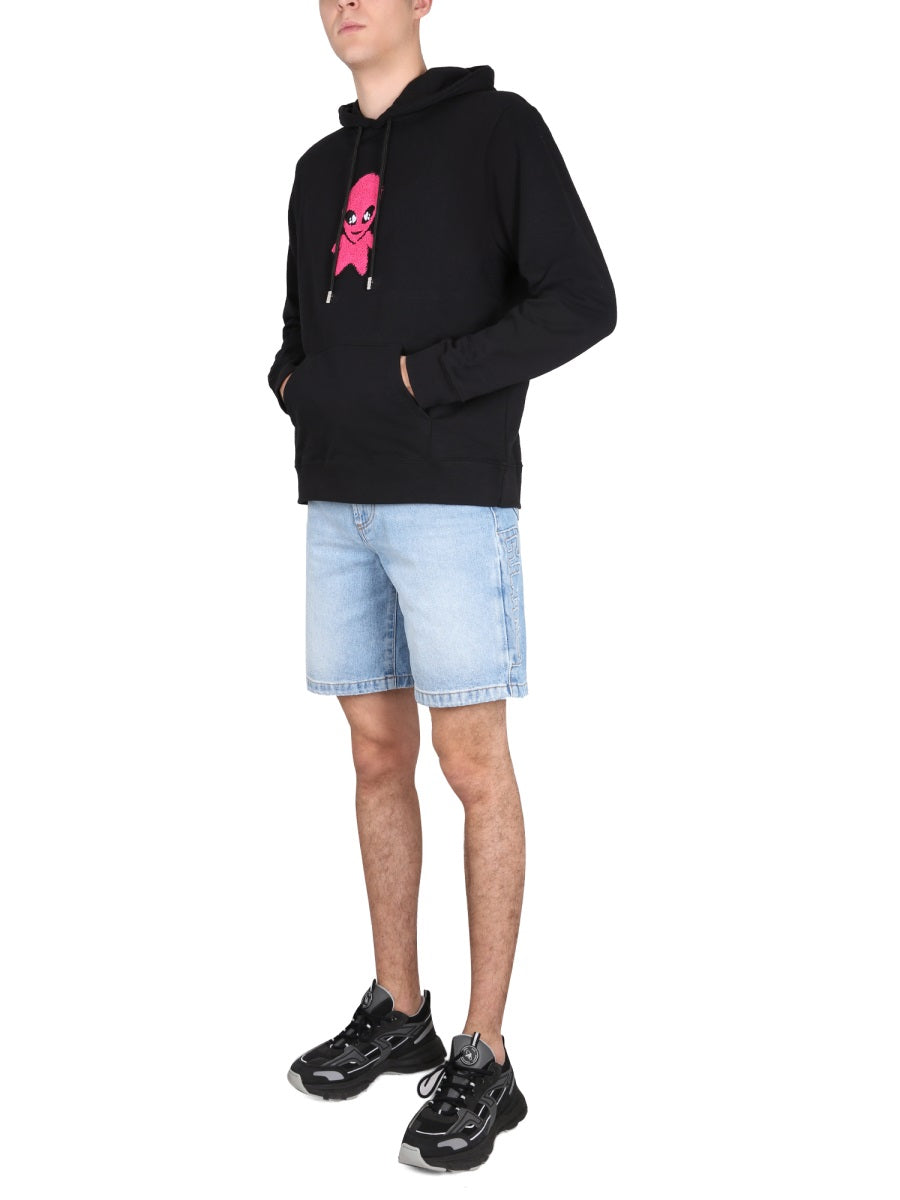 GCDS Wirdo Sweatshirt — Black, view 3