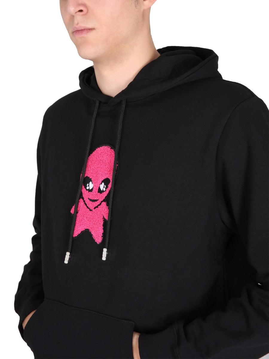 GCDS Wirdo Sweatshirt — Black, view 4