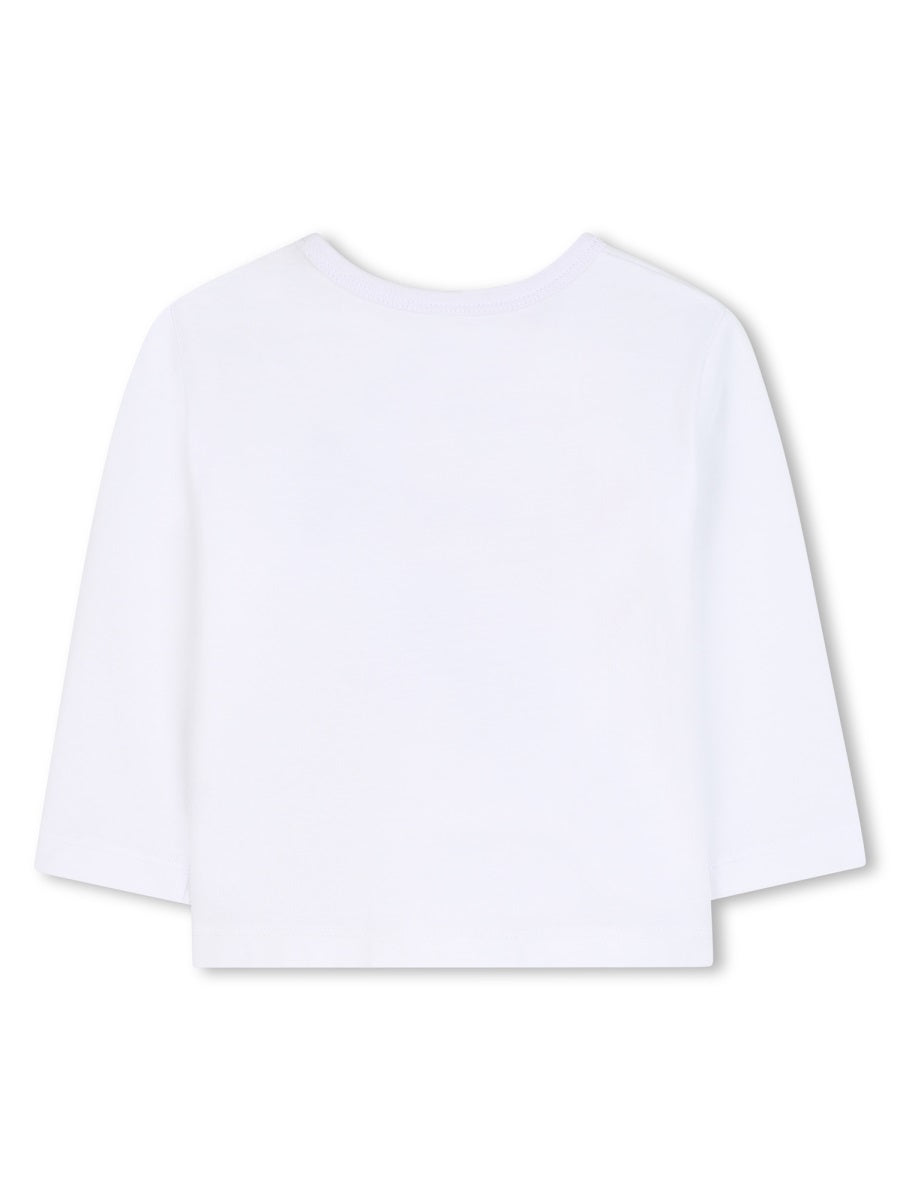 Karl Lagerfeld Logo-Printed Cotton T-Shirt — White, view 2