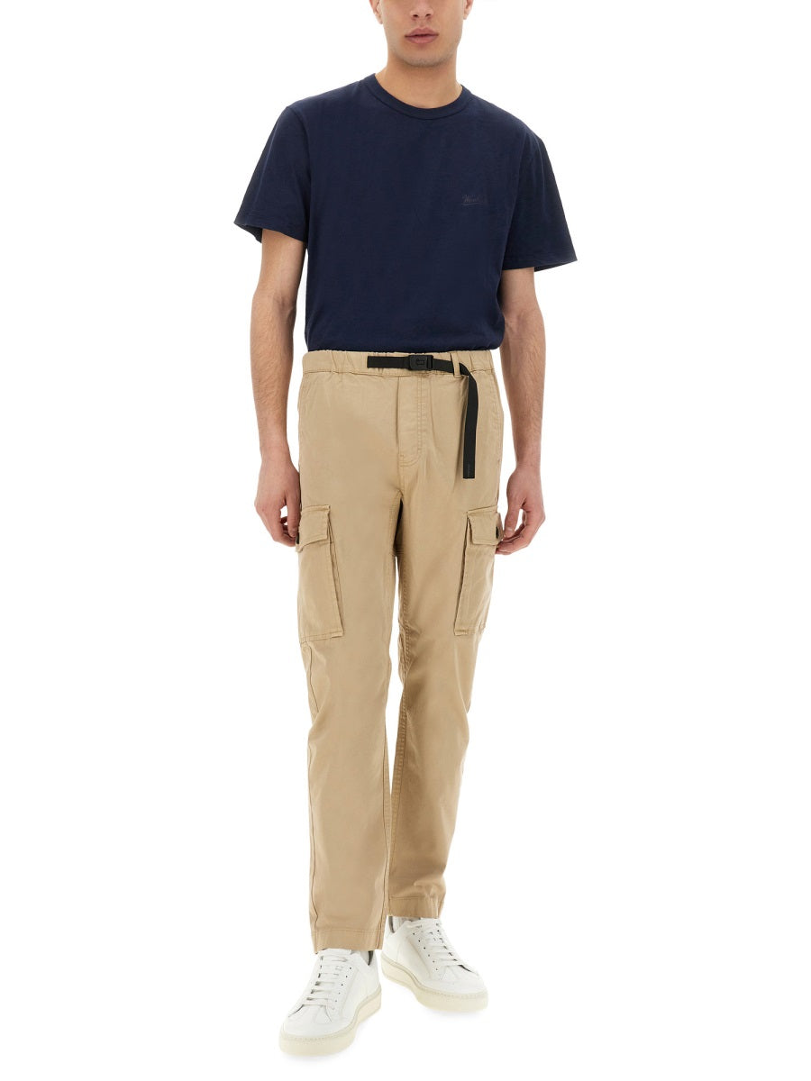 Woolrich Cotton Blend Cargo Pants — Beige, view 3