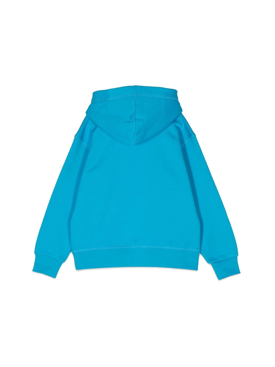 Dsquared2 Logo Cotton Hoodie — Blue, view 3