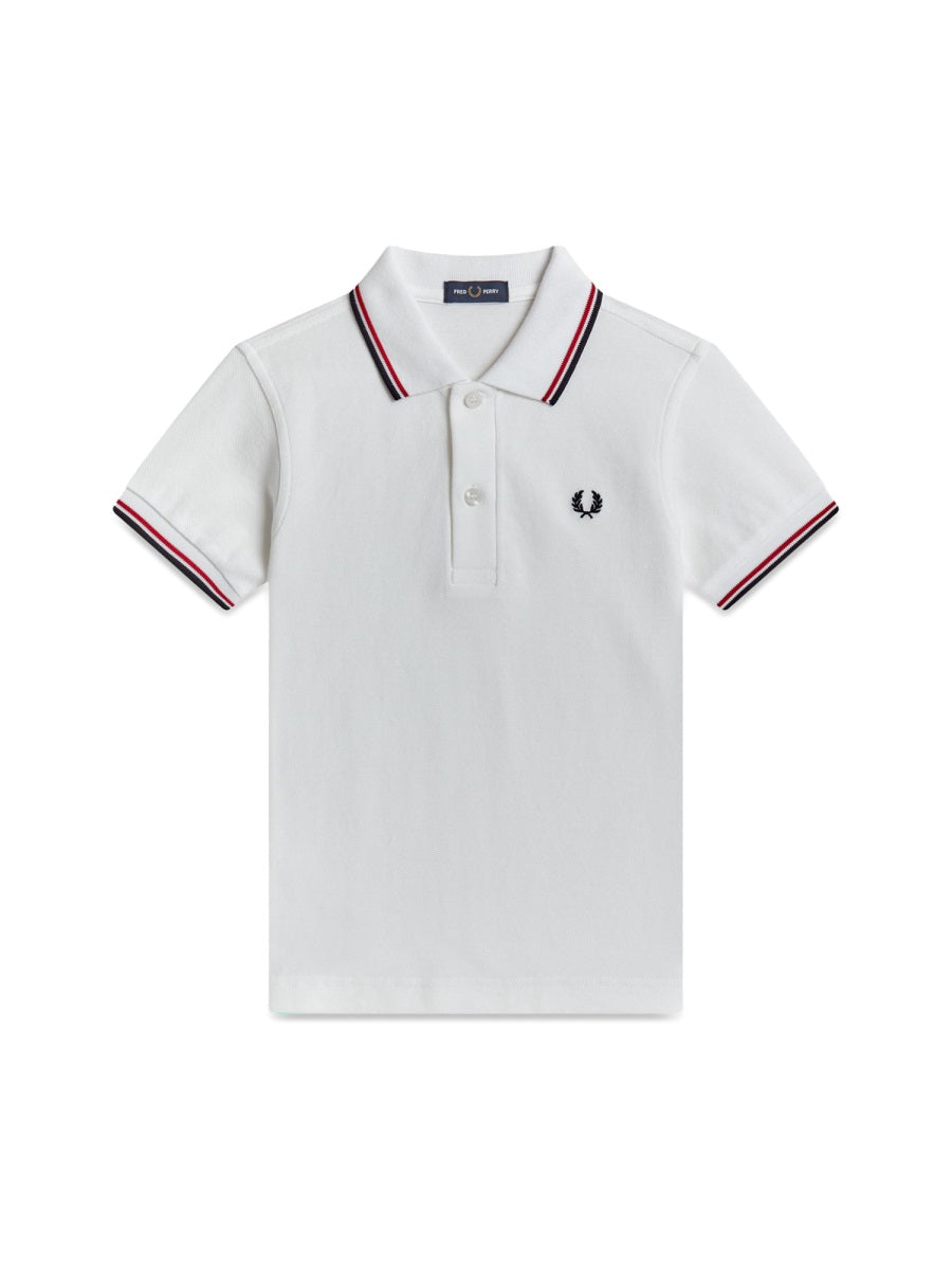 Fred Perry Twin-Tipped Cotton Polo — White by Fred Perry