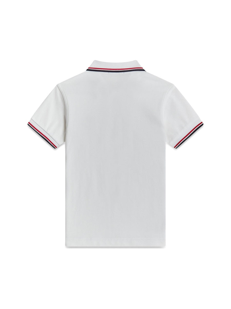 Fred Perry Twin-Tipped Cotton Polo — White, view 2
