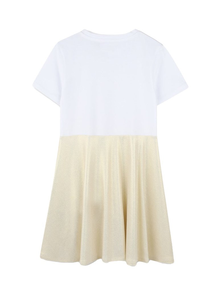 DKNY Cotton-Stretch Dress — Yellow, view 2