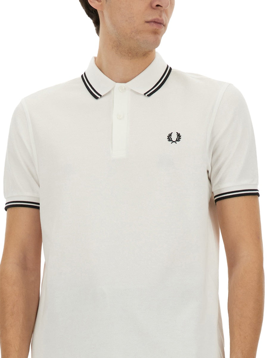 Comme Des GarçOns Shirt Cotton Polo Shirt — White, view 2
