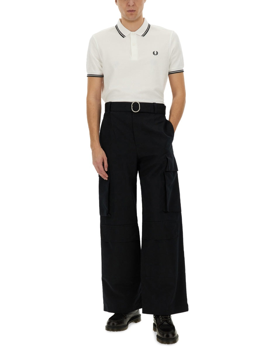 Comme Des GarçOns Shirt Cotton Polo Shirt — White, view 4