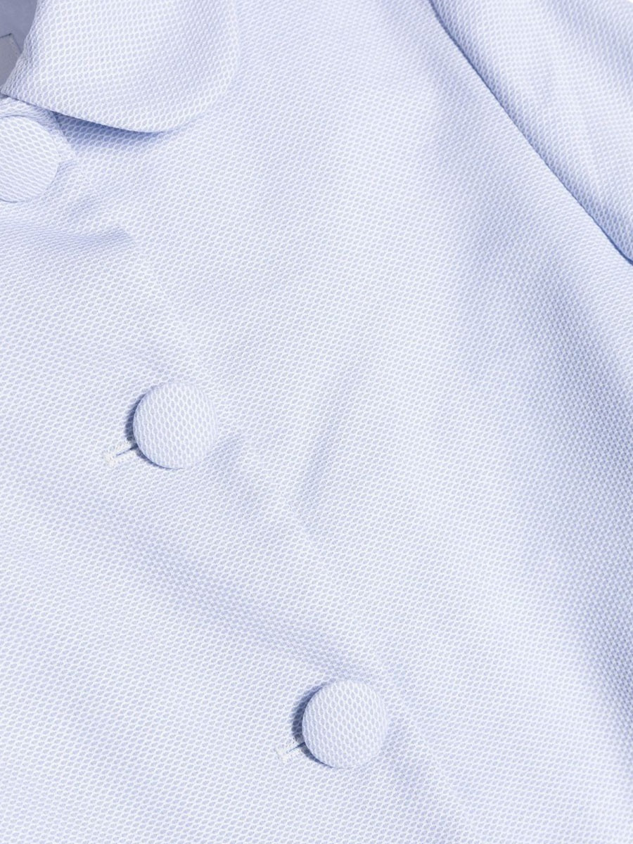 Simonetta Cotton Pointed-Collar Jacket — Blue, view 2