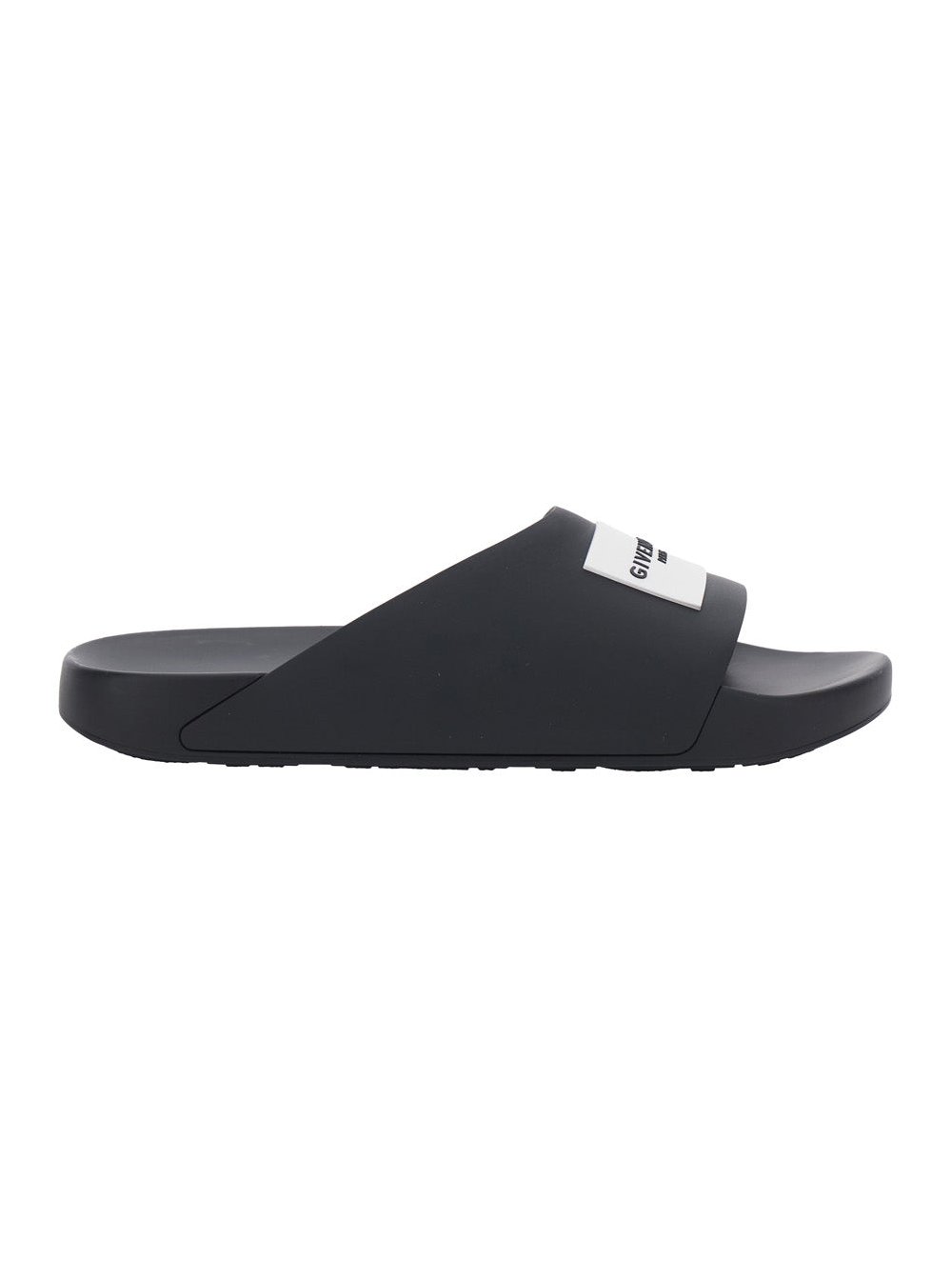 Givenchy Wide Band Polyurethane Sandals — Black by Givenchy
