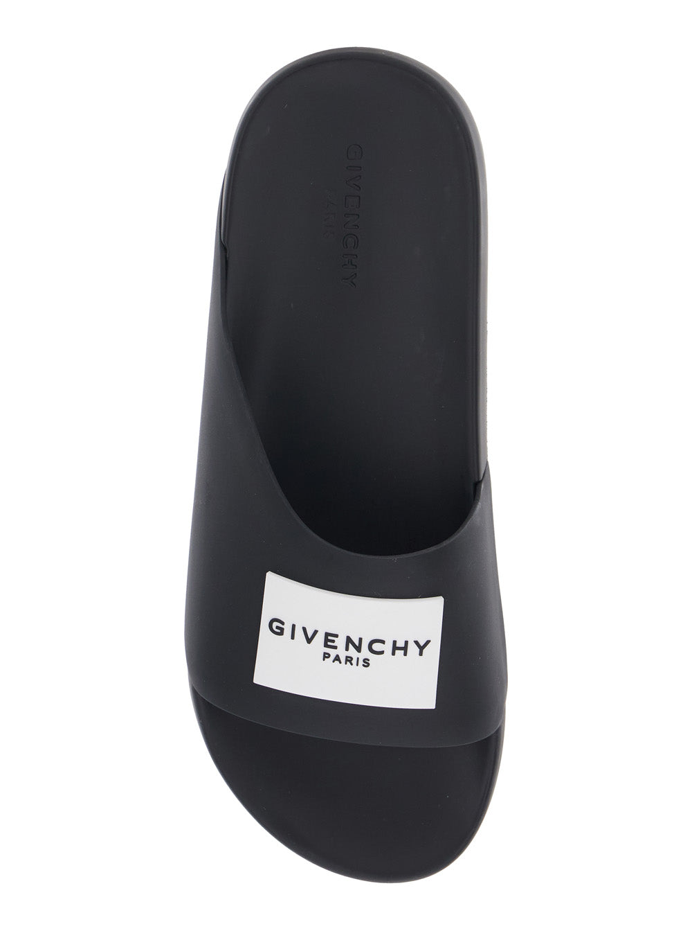 Givenchy Wide Band Polyurethane Sandals — Black, view 4
