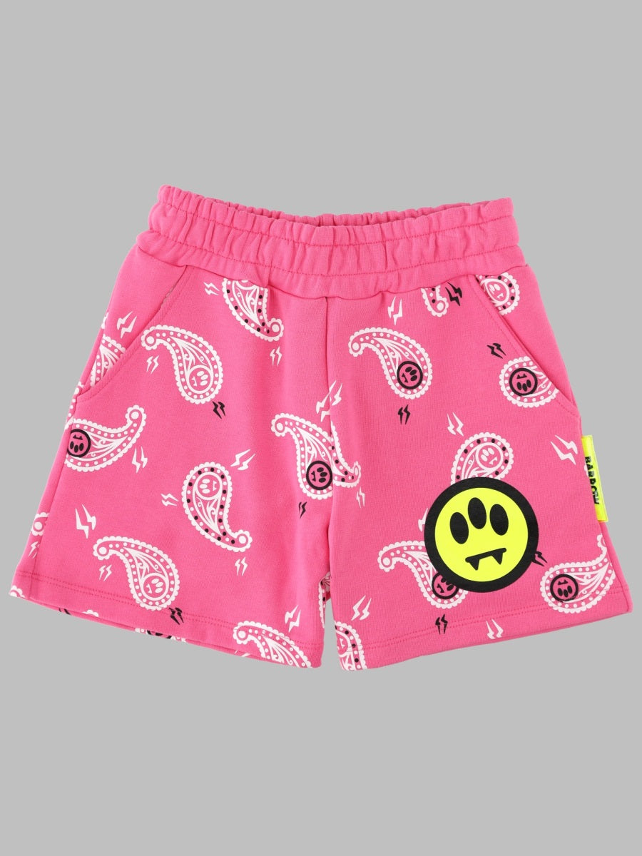 Barrow Cotton Jogger Shorts — Pink by Barrow
