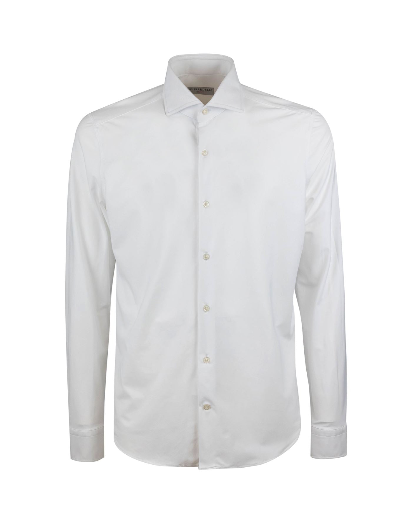 Ghirardelli Classic Stretch Polyamide Shirt — White by Ghirardelli