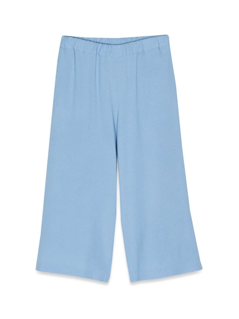 Simonetta Wide-Leg Acetate-Viscose Trousers — Blue by Simonetta