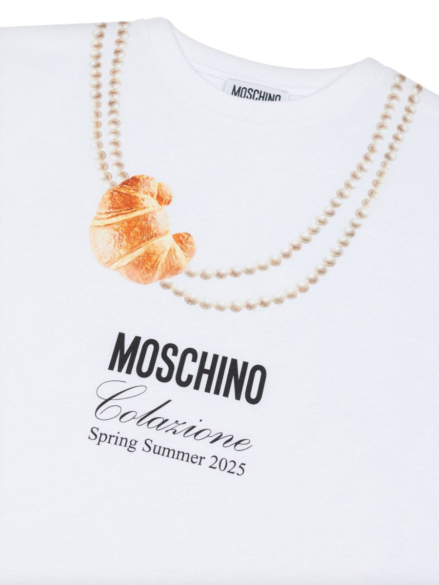Moschino Cotton Maxi T-Shirt — White, view 2