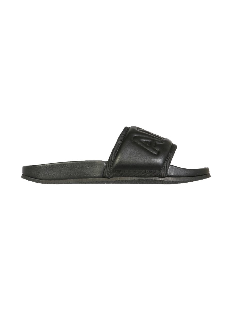 Ambush Leather Slide Sandals — Black by Ambush