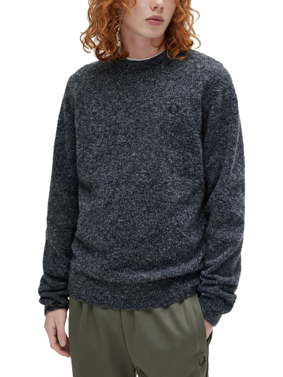 Fred Perry Logo Jersey Sweater — Blue by Fred Perry
