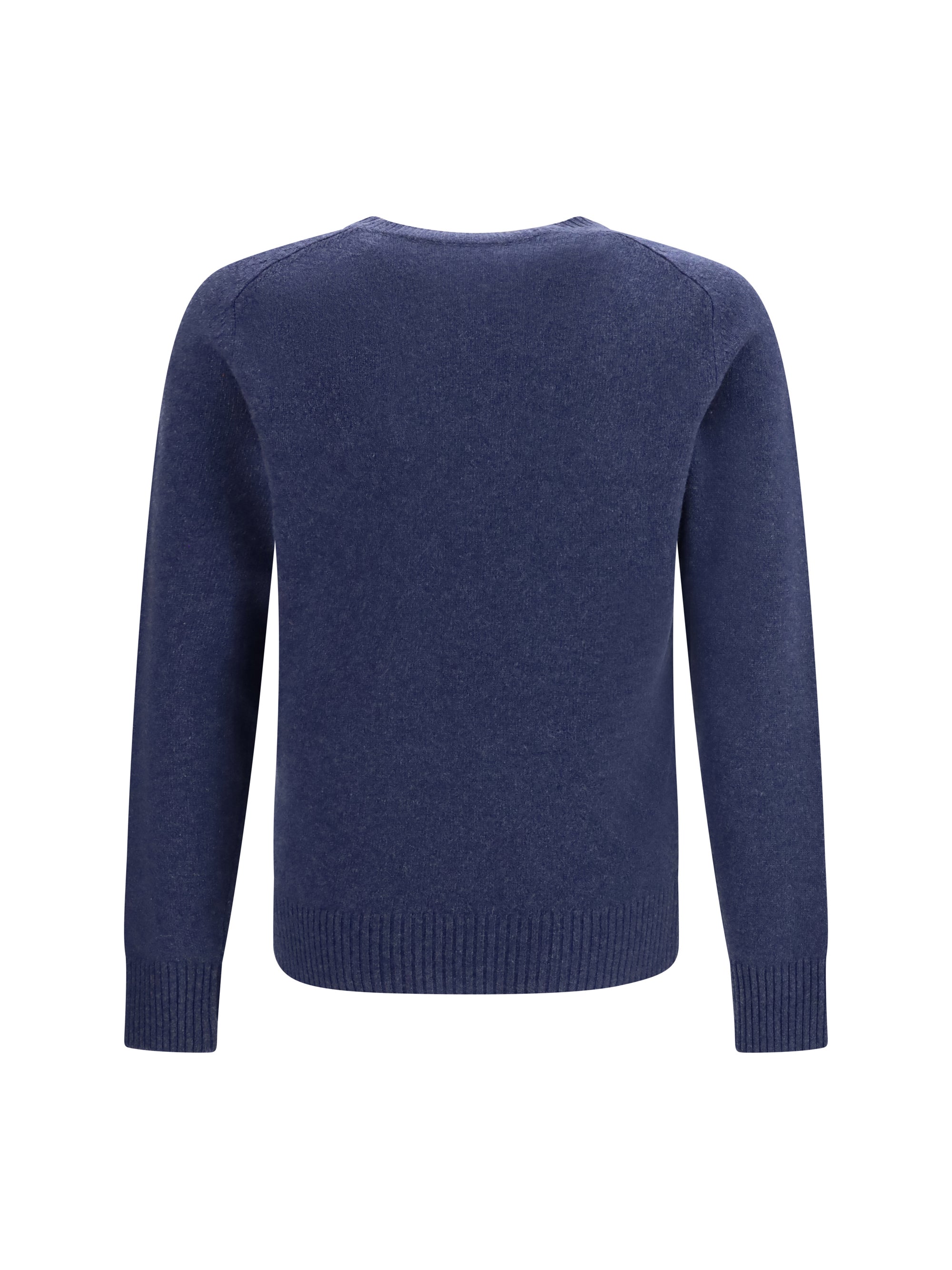 Brooksfield Crewneck Cashmere Sweater — Blue, view 2