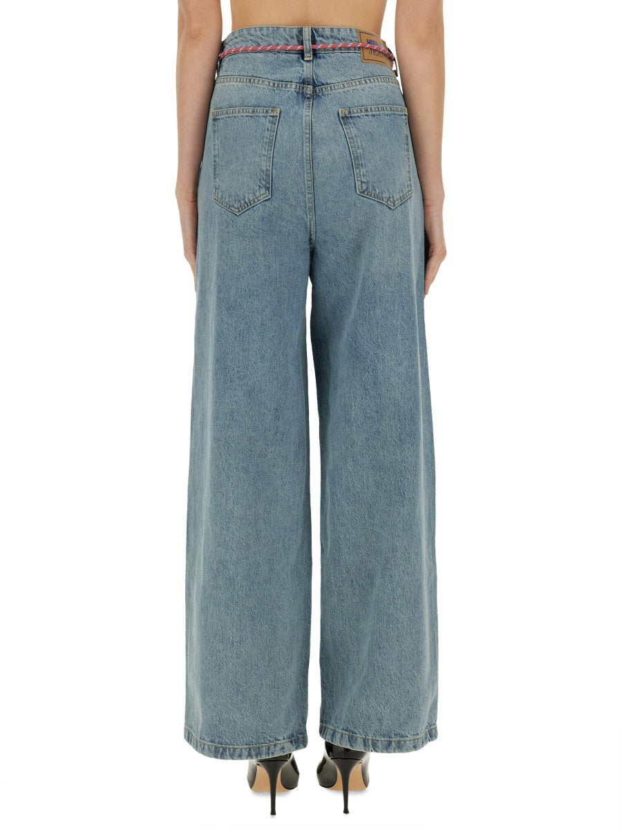 Moschino Wide Fit Denim Jeans — Blue by Moschino