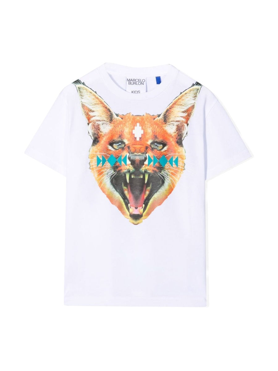 Marcelo Burlon County Of Milan Cotton Jersey Print T-Shirt — White by Marcelo Burlon County Of Milan