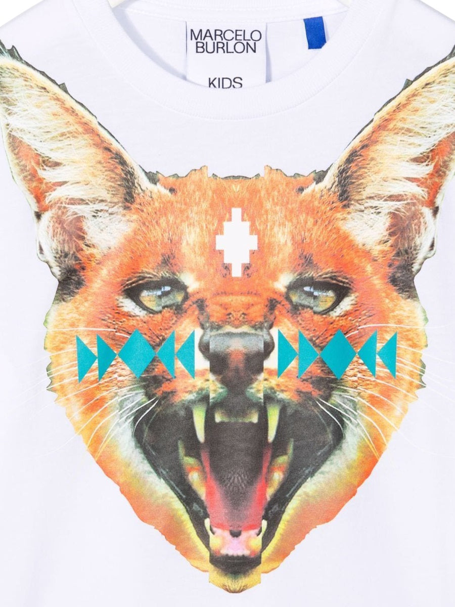 Marcelo Burlon County Of Milan Cotton Jersey Print T-Shirt — White, view 3